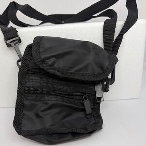 AARP Real Possibilities Black Nylon Crossbody Travel Bag Utility Pouch 6x4in